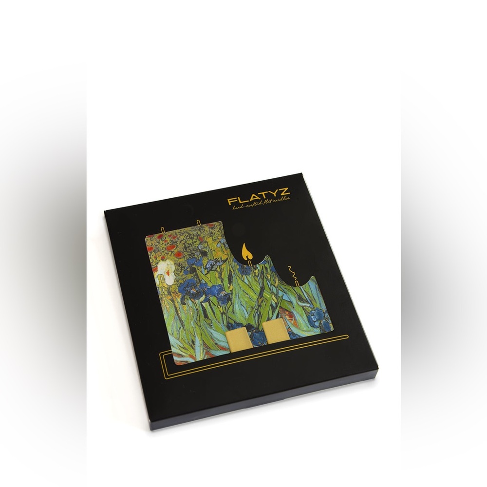 NWT FLATYZ Vincent van Gogh Irises Handcrafted Flat Candle - Picture 6 of 7